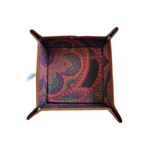 Robert Graham Leather Paisley Tray Valet